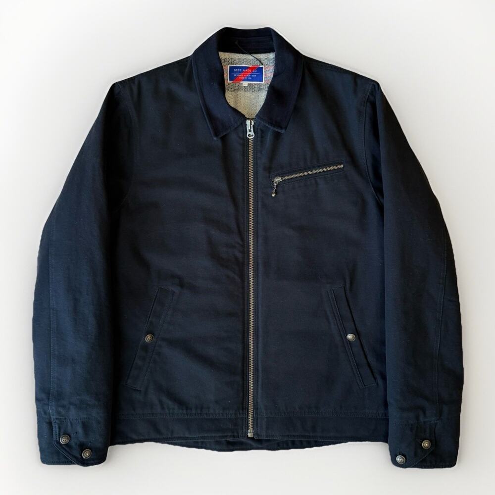 Best Made CO Lumberlander Jacket Large Black Blanket Lined Heavy Outerwear